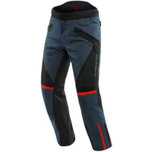 Dainese Tempest 3 D Dry Pants, Motorrad Tourenhose Für Männer, Wasserdichte Membran, Herausnehmbares Thermofutter, Knieschutz, Ebenholz/Schwarz/Lavarot, 46