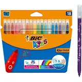 BIC 937508 KIDS Fasermaler Kid Couleur medium, 18er Kartonetui