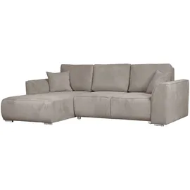 OTTO home Ecksofa OTTO HOME "BEATRICE optionale Schlafsofa mit Bettkasten, B/T/H: 265/170/86 cm", grau (taupe), B:265cm H:86cm T:170cm, 100% Polyester, Sofas, Ecksofa, L-Form, wahlweise auch mit Bettfunktion und Bettkasten