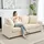 Homcom 3-Sitzer-Sofa-212L x 80B x 88H cm-Cremeweiß | Gr.: onesize