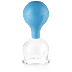 pulox Schröpfglas aus Echtglas blau 62mm 1 St