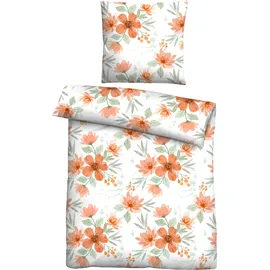 Castell 0020371 orange (nektarine) Seersucker 155 x 220 cm + 2 x 80 x 80 cm