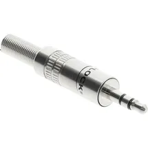 DeLock 65532 Steckverbinder 3,5 mm silberfarben – Drahtverbinder (3,5 mm, silberfarben, Metall)