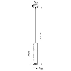 Sollux Borgio 1-flg. GU10 40W 40 cm weiß/grau