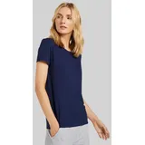 Tom Tailor Pyjama-Shirt unifarben Blau 38