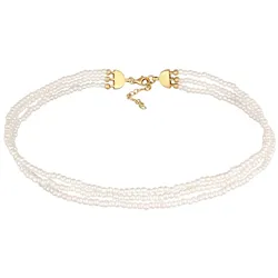 Elli Synthetische Perlen Choker 925 Silber 36 Damen 