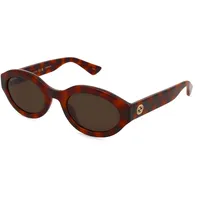 GUCCI GG1579S Damen-Sonnenbrille Vollrand Oval Acetat-Gestell, Havanna