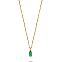 FAVS Kette Edelstahl grün Damen 