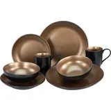CreaTable CreaTable, Geschirrset, Glamour Gold (8 Stück)