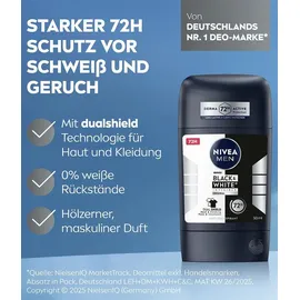 NIVEA Deodorant Black & White Invisible Original Deo Stick 5 x 50 ml