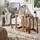 FineBuy Beistelltisch Braun Massivholz 36 x 36 x 50 cm