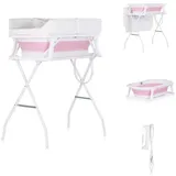 Chipolino Babywanne, Wickeltisch 2 in 1 Sonata Ständer faltbar Thermometer 11 kg rosa