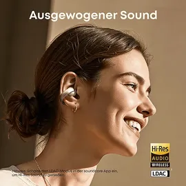 Soundcore AeroClip Champagner-Weiß
