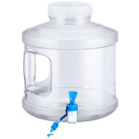 Hi-Y2Kgirls Breites Maul Rund Wasserkanister mit Hahn und Schraubdeckel, Camping Wasserkanister BPA-frei Trinkwasserkanister,Wassertank Camping mit Griffen