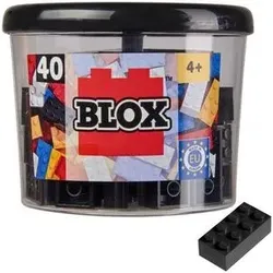 SIMBA 104118895 Blox 40 schwarze 8er Steine in Dose