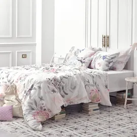 happyfriday Bettbezug Delicate Bouquet, Mehrfarbig, 260 x 240 cm