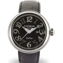 Locman Damenuhr Tutto Tondo 0360" in Schwarz | Schwarz/Silber