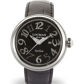 Locman Damenuhr Tutto Tondo 0360" in Schwarz | Schwarz/Silber