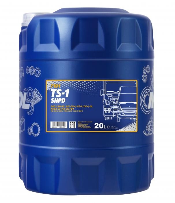 15W-40 Mannol 7101 TS-1 SHPD Motoröl 20 Liter