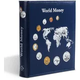 Leuchtturm OPTIMA Münzalbum World Money mit 5 verschiedenen OPTIMA Münzhüllen blau