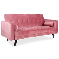 Menzzo Schlafsofa, skandinavisch, Slow, Samt, Rosa