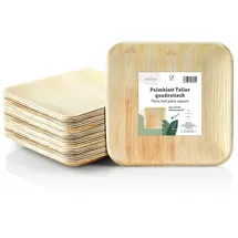 Wisefood Palmblatt Teller quadratisch 24 x 24 cm 25 St.