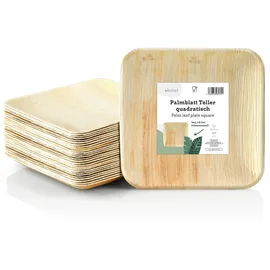 Wisefood Palmblatt Teller quadratisch 24 x 24 cm 25 St.