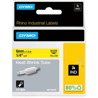 Dymo Rhino Industrie Schrumpfschlauch-Kabeletiketten | 6 mm, 1,5 m