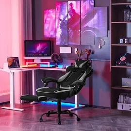 Woltu Gaming-Stuhl schwarz/grau