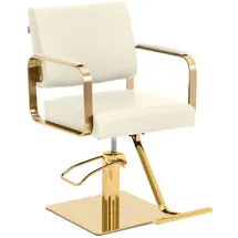 Physa Friseurstuhl mit Fußstütze 50 66 cm 200 kg creme/golden