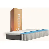 Emma Original II Matratze 100x200 cm, 22 cm Höhe – Kaltschaummatratze, Memoryschaum und Federkernmatratze mit Taschenfedern, Mittelweich H2, 3-Zonen-Stützung, Atmungsaktiv, Waschbarer Bezug