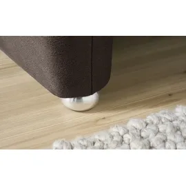 Wohnwert Trapezsofa Mikrofaser 3-Sitzer Grau