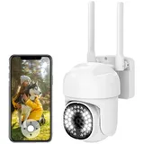 7MAGIC 3MP Überwachungskamera Aussen WLAN, 2,4GHz WiFi PTZ IP Kamera Outdoor mit Personenerkennung, Automatische Verfolgung, Farbnachtsicht 20M, 3...