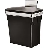 simplehuman Schrank Abfalleimer, strapazierfähiger Stahlrahmen - 9,5x9,5x62 cm; CW1643 - Schwarz
