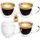 Intirilife 4x Doppelwandiges Thermo Glas Set in 200 - 250ml – Mundgeblasen isoliert für Latte Macchiato, als Teeglas oder Kaffeeglas