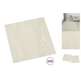 vidaXL PVC-Fliesen Selbstklebend 20 Stk. 1,86 m2 Creme