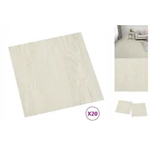 vidaXL PVC-Fliesen Selbstklebend 20 Stk. 1,86 m2 Creme