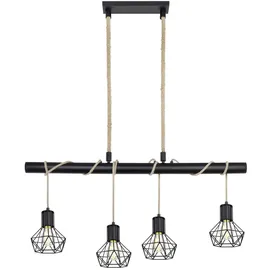 GLOBO Priska 4-flg. 100 cm schwarz Metall