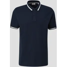 s.Oliver RED LABEL Poloshirt mit Kontrast-Detail, Herren, blau, XL