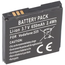 AccuCell Akku passend für Handy Vodafone 246, 225, 125 Abmessungen beachten 37,85x37,85x5,7mm