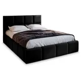 masseno Polsterbett, Schwarz, Holz, 140x200 cm, Schlafzimmer, Betten, Polsterbetten