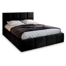 masseno Polsterbett, Schwarz, Holz, 140x200 cm, Schlafzimmer, Betten, Polsterbetten