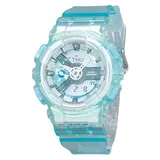 Casio G-Shock Virtual Worlds Translucent Hellblau Multicolor Dial Damenuhr