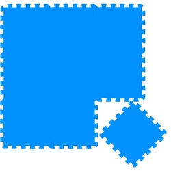 LittleTom Puzzlematte 9 Teile Baby Kinder Puzzlematte ab Null - 30x30cm, Baby Kinder Puzzlematte blau blau