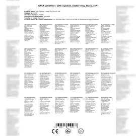 ich-zapfe 100 x Dichtung, Gummiring, schwarz, weich