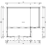 FinnTherm Saunahaus Lausitz Prima Gartensauna 3 Sitzbänke aus Holz, Sauna mit 40 mm Wandstärke, Außensauna mit Montagematerial