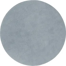 Stil Casa, 12er Set einfarbige Untersetzer, genähtes Polyurethan, Ø 30 cm, Dollar-Eis-Oberfläche, hellblaue Farbe (Eis).