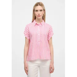 Hemdbluse ETERNA "LOOSE FIT", Damen, Gr. 36, pink, 38% Leinen, 62% Lyocell, modisch, Blusen
