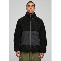 URBAN CLASSICS Short Raglan Sherpa Jacket schwarz