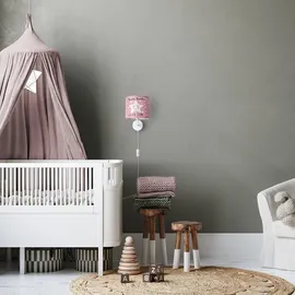 Paco Home Wandlampe Kinderzimmer Stofflampenschirm Rund Wandleuchte Mond Sterne E14 Mit Stecker Und Kabel